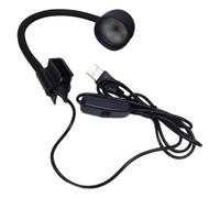 Lampe LED pour décoration d'aquarium | Matériau PP avec tuyau rotatif à 360°, tuyau de 17 cm, cordon de 120 cm, prise USB 2 W Dc-5 V, poids 100 g, convient pour eau salée de 10 à 30 cm, eau douce