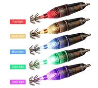 Lampe Led Pour La Pêche En Haute Mer, Accessoire Pour Attraper Des Poissons Tels Que Des Calamars, Des Poulpes, Des Seiches, Avec Hameçon De Parapluie, Lumière Attirante, 12cm