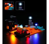Lampe LED pour Lego Minecraft - Jouet d'action Netherbastion avec Figurines (Pas de modèle Lego), kit d'éclairage BrickBling DIY Compatible avec Lego 21185 Minecraft