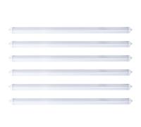 Lampe LED pour locaux humides 150 cm Lampe pour cave Lampe pour baignoire 5760 lumens 48 watts blanc froid 6 pièces SET