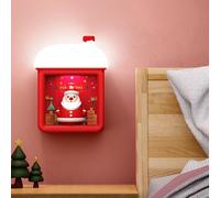 Lampe Led Pour Maison De Neige, Mignon Dessin Animé Père Noël Bonhomme De Neige Kitty Poupée Usb Rechargeable Montage Mural Table Veilleuse Décor De Noël