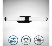 Lampe LED pour miroir 40cm salle de bain Spot mural noir 7W blanc neutre [EEK: F]