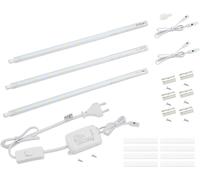 Lampe Led Pour Montage Sous Plan Avec Interrupteur 5W 400Lm 4000K Barre Lumineuse De Cuisine Eclairage De Vitrine Avec 3X26Cm Stripes Pour Cuisine Placard Extensible Par Système D'Enfichage