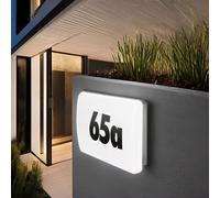 Lampe LED pour numéro de maison IP65 I Capteur crépusculaire I Blanc de jour 4000K