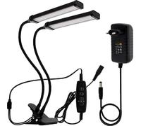 Lampe LED pour plantes, clip de table & modèle debout, 12V dimmable, longueur réglable 40cm-160cm, 40W rouge bleu
