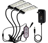 Lampe LED pour plantes, clip de table & modèle sur pied, 12V dimmable, longueur réglable 40cm-160cm, 60W rouge blanc chaud