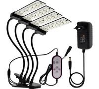 Lampe LED pour plantes, clip de table & modèle sur pied, 12V dimmable, longueur réglable 40cm-160cm, 80W rouge blanc chaud
