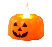 Lampe LED pratique en forme de citrouille d'Halloween à piles pour intérieur et extérieur Décoration de vacances sans flamme Fonctionne avec piles