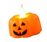 Lampe LED pratique en forme de citrouille d'Halloween à piles pour intérieur et extérieur Décoration de vacances sans flamme Fonctionne avec piles