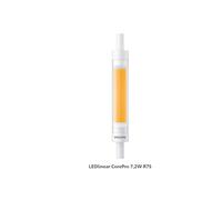 Lampe LED R7S linéaire 118mm 7.2W 810lm PHILIPS PHIR7S60830G2 warm light [EEK: E]