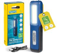 Lampe LED Rapid The Inspector : Lumière d’inspection compacte, éclairage frontal 150 lumens, extrémité 50 lumens, batterie rechargeable USB-C 3,6V, base magnétique et crochet, espaces exigus (5001732)