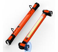 Lampe Led Rechargeable, 3000LM Lampe Rechargeable, 6000mAh Lampe de Travail avec Crochets et Base Magnetique, lampe led sans fil pour Reparation Auto, Atelier, Site de Construction