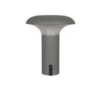 Lampe LED rechargeable à poser grise 21 cm