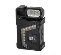 Lampe LED Rechargeable Dual pour source avec Base Magnétique | Double pour source LED et COB, haute luminosité, large pour couverture, base magnétique pour forte, charge pour rapide(Black)