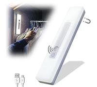 Lampe LED rechargeable Veilleuse LED lampe detecteur de mouvement interieur - Batterie haute capacité rechargeable USB 1800 mAh Barre LED avec support magnétique ou adhesive. Blanc froid