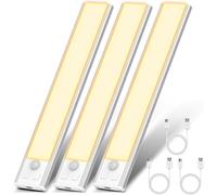 Lampe LED Rechargeable x2 6000K avec Détecteur de Mouvement Éclairage Placard [EEK: A+]
