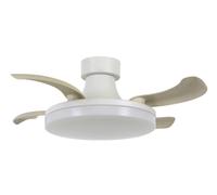 Lampe LED Rétractable Ventilateur plafond avec Télécommande FANAWAY ORBIT Blanc