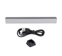 Lampe LED RGB Activée par Voix, Lampe Rythmique avec 32 LEDs Colorées, Lumière d'Ambiance à Contrôle Vocal pour Fêtes Bars KTV, Modes d'Affichage Multiples et Microphone Haute Sens (Grise)