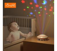 Lampe Led Rotative Avec Musique, Projecteur D'étoiles, Lune, Galaxie, Veilleuse Pour Chambre De Bébé, Jouet De Table