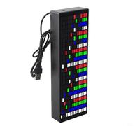 Lampe LED RVB pour affichage du spectre - Kit de bricolage - Indicateur de niveau de volume activé par le son - Alimenté par USB - Sans câble audio externe (couleurs mélangées)