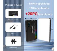 Lampe LED RVB pour caméra,kit d'éclairage vidéo à intensité variable,2500K-9000K,bi-document,panneau lumineux,CRI 95 +,aste,3300mAh,sortie complète de documents - Type New Launch