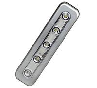 Lampe LED sans fil 5 LED pour armoire, placard, cuisine, garage, argenté