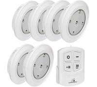 Lampe LED sans fil - Maclean - MCE165 - Télécommande incluse - 6 pièces - Éclairage mural et plafond blanc SPOTS