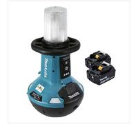 Lampe LED sans fil Makita DML 810 G 18 / 36 V ( 2 x 18 V ) 5500 lm IP54 + 2 batteries 6,0 Ah - sans chargeur