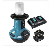 Lampe LED sans fil Makita DML 810 PT 18 / 36 V ( 2 x 18 V ) 5500 lm IP54 + 2 batteries 5,0 Ah + double chargeur