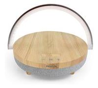 Prixton Enceinte connectée Speaker Light – Lampe LED sans fil, Bluetooth, 3 niveaux, Bois