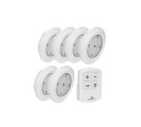 Lampe LED sans fil - Maclean - MCE165 - Télécommande incluse - 6 pièces - Éclairage mural et plafond