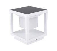 Lampe pilier à capteur solaire | IP65 Waterproof | Blanc | 2W | 90 Lumens | 3000K