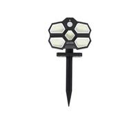 Lampe led solaire extérieur noir éclairage blanc avec détecteur mouvement et luminosité -