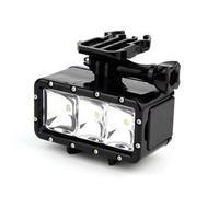 Lampe LED sous-marine polyvalente 3W, 5500K-6000K, longue autonomie pour la plongée, compatible avec Xiaomi Yi et GoPro Heroes