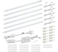 Lampe Led Sous Meuble Avec Interrupteur 8,5 W 760 Lm 4000 K Blanc Neutre Barre Lumineuse Pour Cuisine, Armoire Avec Bandes De 6 X 26 Cm - Extensible Par Système Enfichable