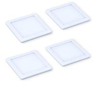 Lampe LED sous meuble éclairage de cuisine luminaire sous-face panneau, choix : lot de 4, température de couleur : blanc newtre