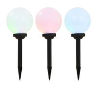 Lampe Led Sphérique Solaire D'extérieur 3 Pcs 20 Cm Rvb