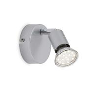 BRILONER 2906-014, plafonnier, spots, lampe salon, applique LED, orientable, Métal, GU10, 3 W, Titan