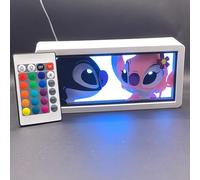 Lampe LED Stitch 3D RGB avec Télécommande - Veilleuse Disney en Acrylique, Multicolore USB, Décoration pour Chambre d’Enfants, Bureau et Gaming Room, Idée Cadeau
