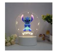 Lampe LED Stitch en acrylique - Lampe de table décorative 3D pour chambre enfant - Idée cadeau