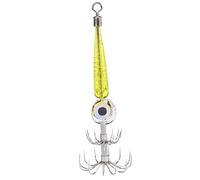 Lampe LED submersible - Brillant - Pochoir de pieuvre - Résistance à l'eau de mer avec crochet et faisceau flash - Kit de crochets de pieuvre - Appâts électroniques - Crochets lumineux - Clair