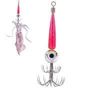 Lampe LED submersible - Brillant - Pochoir de pieuvre - Résistance à l'eau de mer avec crochet et faisceau flash - Kit de crochets de pieuvre - Appâts électroniques - Crochets lumineux - Clair