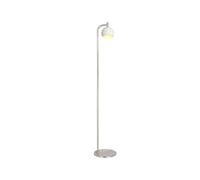 Lampadaire LED pour salon, blanc nickel brossé, H 141 cm