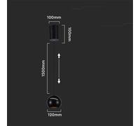Lampe LED suspendue 3000K réglable noir V-TAC VT-7797-8001