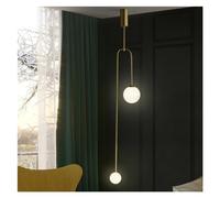 Lampe LED Suspendue en Laiton et Boule de Verre au Design Moderne, luminaire décoratif d'intérieur, idéal Compatible with Une à ., Un Restaurant, Un Bar, Un Salon ou Un Fond,éclairage au Plafond