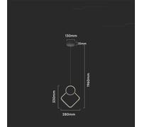 Lampe LED suspendue noire 4000K V-TAC VT-7917-14999