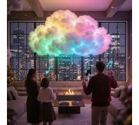 Lampe LED Thundercloud à monter soi-même, alimentée par USB, éclairage 3D avec rythme musical et effets multicolores, lampe nuage USB RVB pour plafond de chambre à coucher, salle de jeux et Noël (800