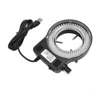 Lampe LED USB réglable pour microscope, éclairage 72 ou 144 LED avec variateur d'intensité, source de lumière blanche pour monoculaire stéréo, accessoire d'équipement de laboratoire (144 LED)