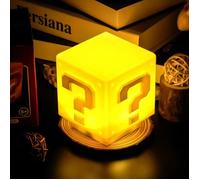 Lampe Led Veilleuse Enfants, Mini Lumière De Bloc De Questions, Veilleuse Touch Avec Son, Lampe De Chevet, Usb Rechargeable,