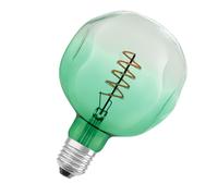 Osram Ampoule LED Vintage 1906 – globe Ø124 mm, teinté vert, 4,5W 180 lm, E27, blanc chaud, dimmable